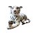 Tigre Branco De Pelúcia - 44x22cm - 1 unidade - Rizzo - Rizzo - Imagem 1