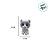 Gato Branco e Cinza De Pelúca - Beanie Boos - 22cm - 1 unidade - Rizzo - Imagem 2