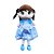 Boneca De Pelúcia Com Vestido Xadrez - Azul - 37cm - 1 unidade - Rizzo - Imagem 1
