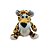 Leopardo De Pelúcia Amarelo, Marrom e Preto - 19cm - 1 unidade - Rizzo - Imagem 1