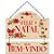 Placa Decorativa ''Feliz Natal, Seja Bem-Vindo'' - 29x33,5cm - Ref. DHN-047 - 1 unidade - Litoarte - Rizzo - Imagem 1