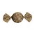 Papel Trufa 14,5x15,5cm - Renda Marrom_Ouro - 100 unidades - Cromus - Rizzo Embalagens - Imagem 1