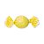 Papel Trufa 14,5x15,5cm - Poa Double Face Amarelo - 100 unidades - Cromus - Rizzo Embalagens - Imagem 1
