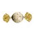 Papel Trufa 14,5x15,5cm - Marfim Poa Ouro - 100 unidades - Cromus - Rizzo Embalagens - Imagem 1