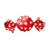 Papel Trufa 14,5x15,5cm - Coracao Vermelho - 100 unidades - Cromus - Rizzo Embalagens - Imagem 1