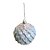 Bola De Natal Prata Com Glitter - 10cm - 3 unidades - Rizzo - Imagem 1