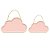Conjunto Nuvens De Madeira Rosa - Cromus - Rizzo Festas - Imagem 1
