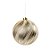 Bola De Natal - Listrada Ouro - 15cm - 1 unidade - Cromus - Rizzo - Imagem 1