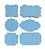 Lousa para Personalizar Adesiva Azul - 06 unidades - Cromus - Rizzo Festas - Imagem 1