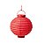 Lanterna de Papel Luminosa com Apoio Vermelha 20cm - 01 unidade - Cromus - Rizzo Festas - Imagem 1
