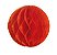 Globo de Papel Colméia Vermelho 08cm - 03 unidades - Cromus - Rizzo Festas - Imagem 1