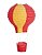 Lanterna de Papel Balão Amarelo e Vermelho M 25x25cm - 01 unidade - Cromus - Rizzo Festas - Imagem 1
