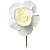 Flor Decorativa Branca 15cm - 01 unidade - Cromus - Rizzo Festas - Imagem 1