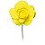 Flor Decorativa Amarela 15cm - 01 unidade - Cromus - Rizzo Festas - Imagem 1