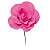 Flor Decorativa Pink 15cm - 01 unidade - Cromus - Rizzo Festas - Imagem 1