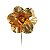 Flor Decorativa Ouro 15cm - 01 unidade - Cromus - Rizzo Festas - Imagem 1