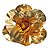 Flor Decorativa Ouro 30cm - 01 unidade - Cromus - Rizzo Festas - Imagem 1