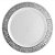 Prato Descartável Raso Redondo Premium Prata - 26cm - 6 unidades - Silver Festas - Rizzo - Imagem 1