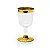 Taça de Vinho com Borda Ouro 170ml - 06 unidades - Descartáveis de Luxo - Cromus - Rizzo Festas - Imagem 1