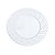 Prato Branco com Borda Fio Prata G 26cm - 06 unidades - Descartáveis de Luxo - Cromus - Rizzo Festas - Imagem 1