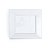 Prato Quadrado Branco com Borda Prata P 26cm - 06 unidades - Descartáveis de Luxo - Cromus - Rizzo Festas - Imagem 1