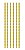 Canudo de Papel Listras Amarelo - 20 unidades - Cromus - Rizzo Festas - Imagem 1
