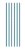 Canudo de Papel Missoni Azul Claro - 20 unidades - Cromus - Rizzo Festas - Imagem 1