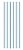 Canudo de Papel Poá Azul Claro e Branco - 20 unidades - Cromus - Rizzo Festas - Imagem 1