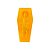 Decoração de Halloween - Caixão Com Led  - Laranja - 18x8cm - 1 unidade - Rizzo - Imagem 1