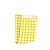 Saquinho de Papel para Mini Lanche - Xadrez Amarelo - 50 unidades - Cromus - Rizzo Festas - Imagem 1
