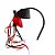Tiara Halloween com Morcego - Vermelho e Preto - 1 unidade - Rizzo - Imagem 1