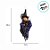 Enfeite de Pendurar Halloween - Bruxa Roxo - 27cm - 1 unidade - Cromus - Rizzo - Imagem 2