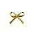 Lacinho Dourado Tipo Mosquitinho - Pct c/ 100 peças - Laços Marcela - Rizzo Embalagens - Imagem 1