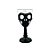 Taça Halloween - Preto com Transparente - Caveira - 250ml - 1 unidade - Rizzo - Imagem 1