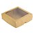 Caixa 9 Doces com Visor S3 (14cm x 14cm x 4cm) Kraft 10 unidades Assk Rizzo Embalagens - Imagem 1