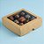 Caixa 9 Doces com Visor S3 (14cm x 14cm x 4cm) Kraft - 10 unidades - Assk - Rizzo Embalagens - Imagem 1