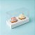 Caixa Mini Cupcake com Tampa Transparente 2 Cavidades (11cm x 9cm x 5,5cm) Branca - 10 unidades - Assk - Rizzo - Imagem 1