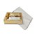 Caixa com Tampa Transparente PVC Nº 5 (9cm x 12cm x 4cm) Dourada 10 unidades Assk Rizzo Embalagens - Imagem 1