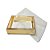 Caixa com Tampa Transparente PVC Nº 6 (15cm x 15cm x 4cm) Dourada 10 unidades Assk Rizzo Embalagens - Imagem 1