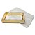 Caixa com Tampa Transparente PVC Nº 7 (15cm x 21cm x 3,5cm) Dourada 10 unidades Assk Rizzo Embalagens - Imagem 1