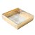 Caixa 9 Doces com Berço Tampa Transparente Nº 6 (11,5cm x 11,5cm x 3cm) Dourada 10 unidades Assk Rizzo Embalagens - Imagem 1