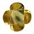 Forminha para Doces 4 Pétalas (3,5cm x 3,5cm x 2,5cm) Dourada 50 unidades Assk Rizzo Embalagens - Imagem 1