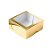 Caixa de Papel com Visor S16 (7cm x 7cm x 3cm) Dourada 10 unidades Assk Rizzo Confeitaria - Imagem 1