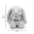 Coelho de Pelúcia Branco com Laço Personalizado - 31cm - 1 unidade - Rizzo - Imagem 4