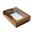 Caixa Gaveta com Visor Nº3 (12cm x 16cm x 4cm) Bronze 10 unidades Assk Rizzo Embalagens - Imagem 1