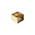 Caixa 1 Doce com Tampa Transparente Nº 10 (4,5cm x 4,5cm x 3,5cm) Dourada 10 unidades Assk Rizzo Embalagens - Imagem 1