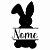 Transfer Personalizado c/ nome - Coelho - 1 unidade - Rizzo - Imagem 1