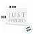 Placa Just Maried - Dourada - 28x34,5cm - 1 unidade - Cromus - Rizzo - Imagem 1