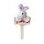 Mini Placa Patinhas Coelho de Páscoa com Laço Rosa - 18cm - 1 unidade - Rizzo - Imagem 1