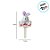 Mini Placa Patinhas Coelho de Páscoa com Laço Rosa - 18cm - 1 unidade - Rizzo - Imagem 2
